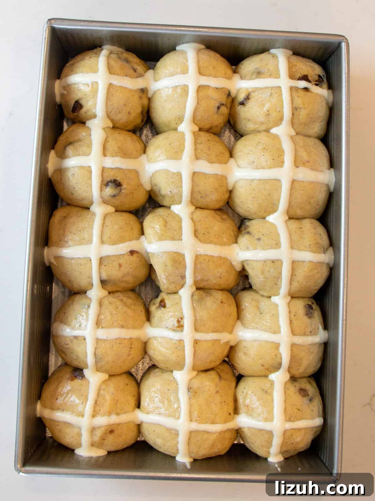 Buns ready to go in the oven.