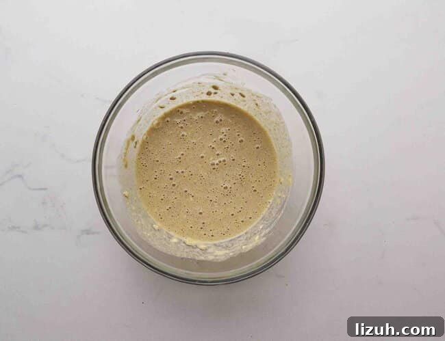 Single-Serve Oatmeal Protein Pancakes: Quick High-Protein Recipe 6 Pancake batter in a bowl.