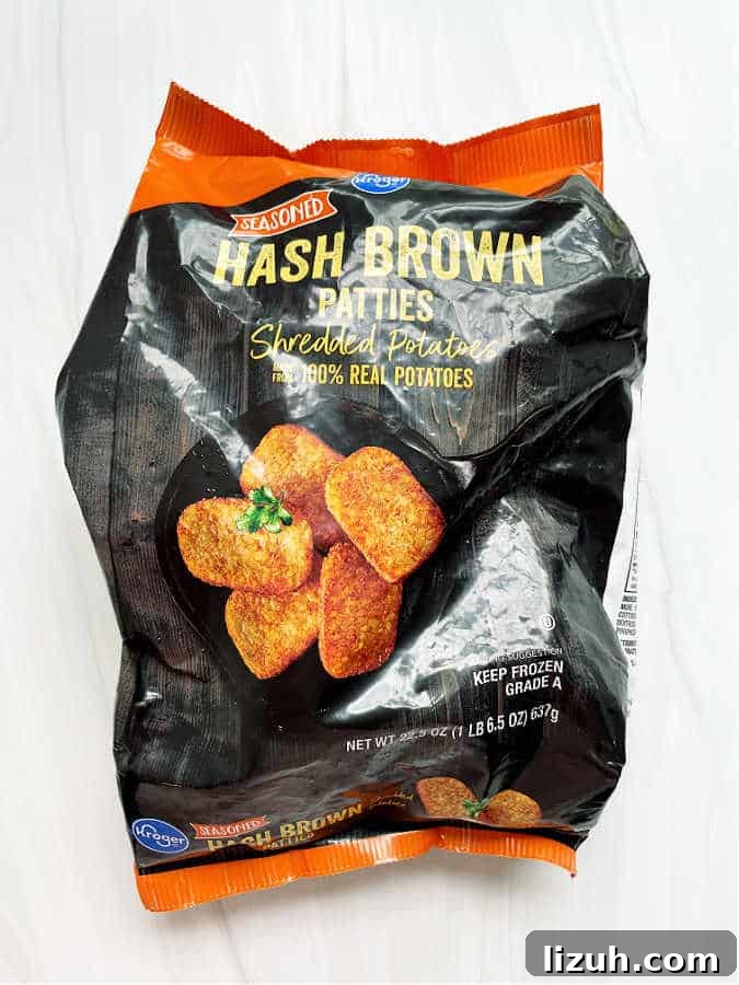 Air Fryer Frozen Hash Browns: Crispy in 15 Minutes 9 ingredients for making air fryer hashbrowns - hash brown patties