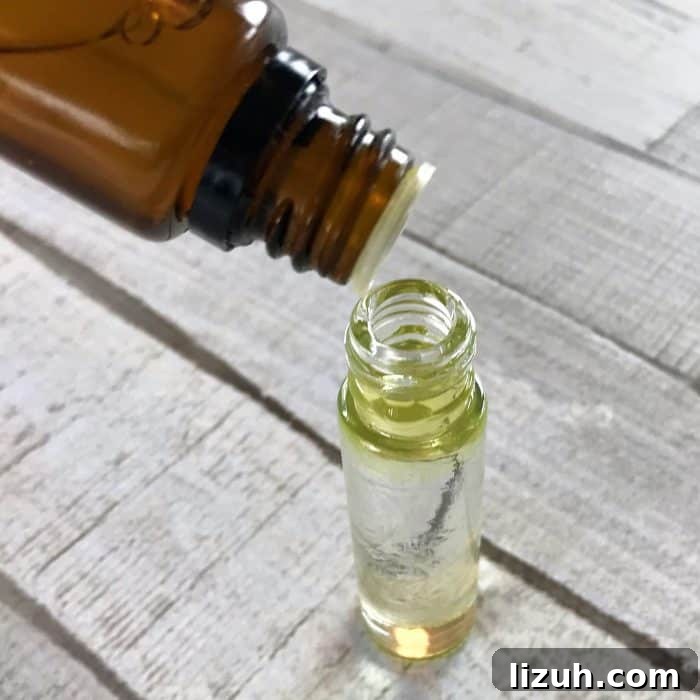 Revitalize Tired Feet with Cooling Rollerball Relief 5 adding essential oils to roller bottle for sore feet