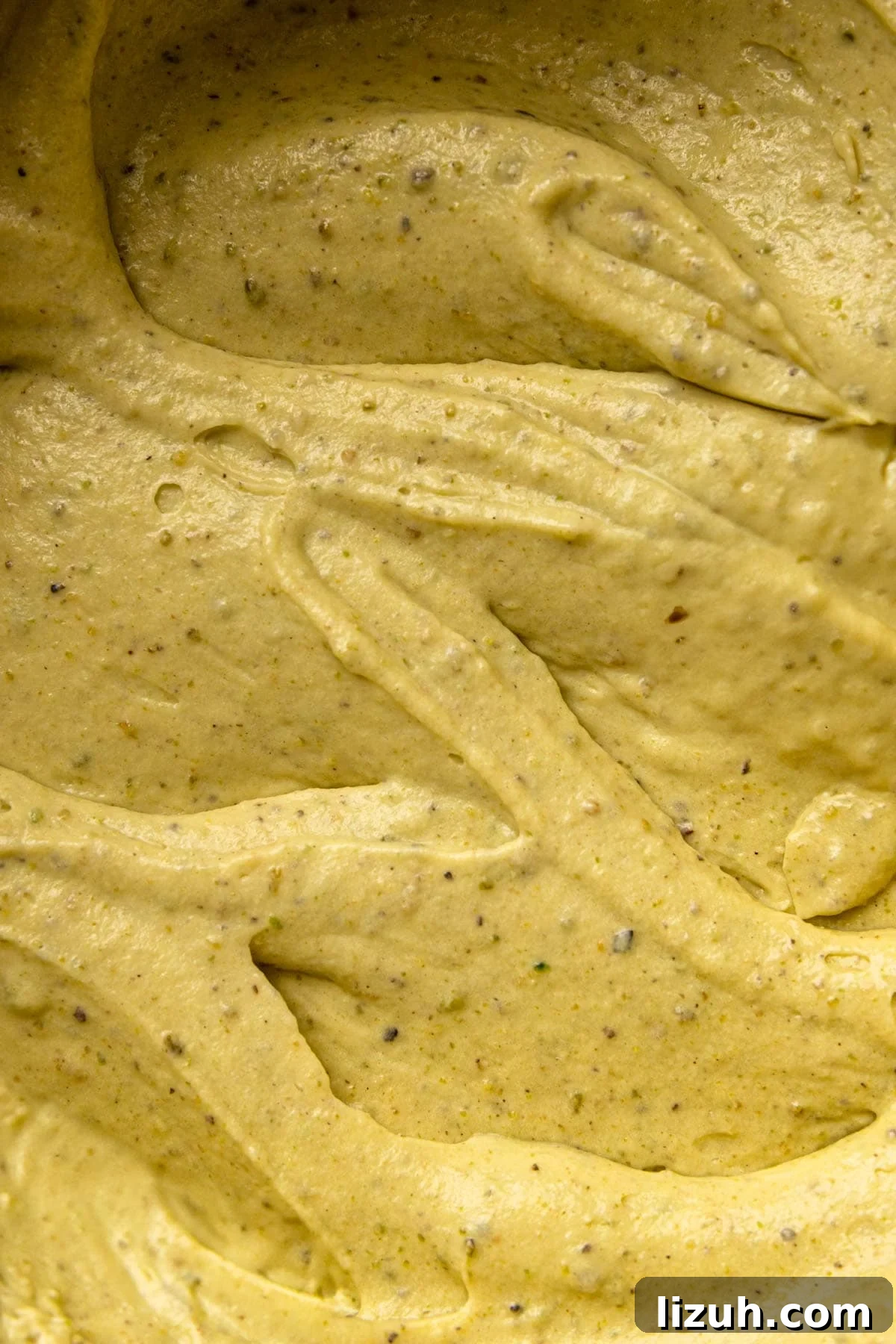 Pistachio whipped cream.