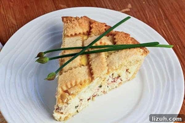 Classic Italian Pizza Rustica Recipe: Savory Rustic Pie Guide 5 Pizza Rustica on a white plate