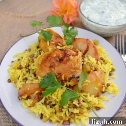Chicken Breyani with Raita is a spicy, comforting meal to serve on a cool evening - filled with the best spices and all pantry ingredients Chicken Breyani with Raita is a spicy, comforting meal to serve on a cool evening - filled with the best spices and all pantry ingredients