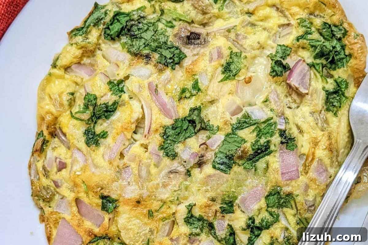 Omelette in a plate