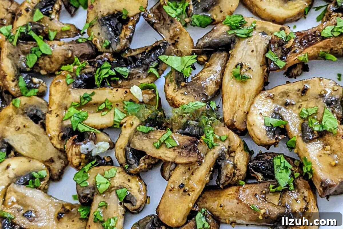 garlic mushrooms after air frying