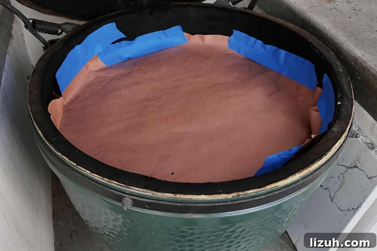 covering green egg opening for gasket removal