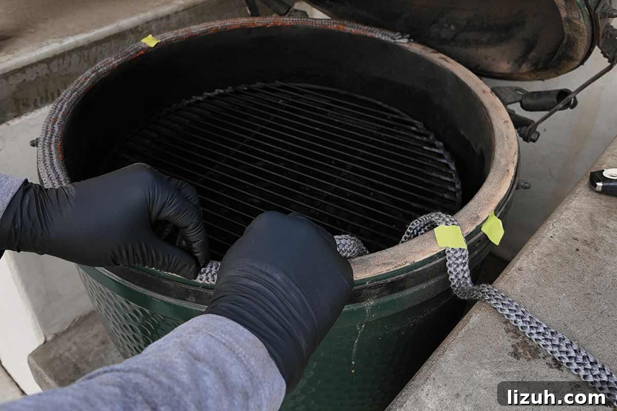 installing the rutland gasket in big green egg