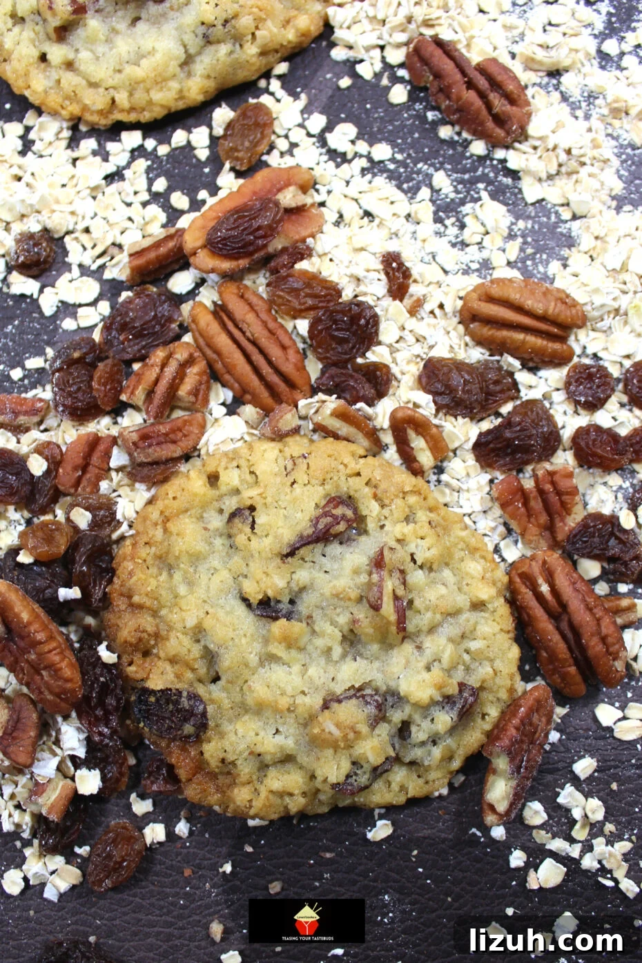 Pecan and Raisin Oatmeal Cookies. Soft and Chewy on the inside and crispy on the outside, these are the BEST EVER oatmeal cookies, loaded with pecan nuts and raisins. A simple classic cookie recipe