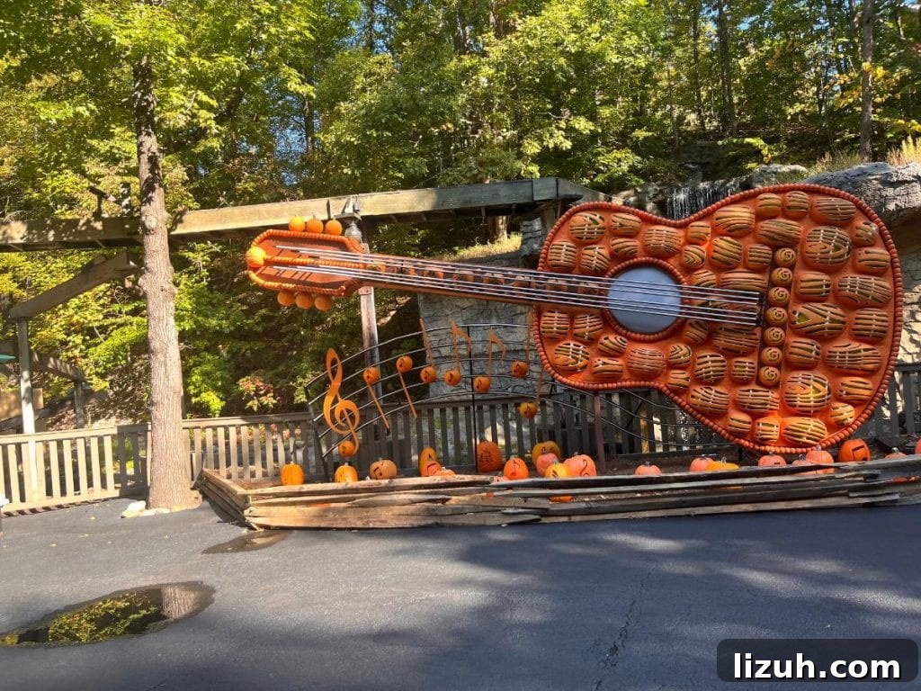 8 Ways to Create Unforgettable Family Vacation Experiences 3 pumpkin guitar in Dollywood