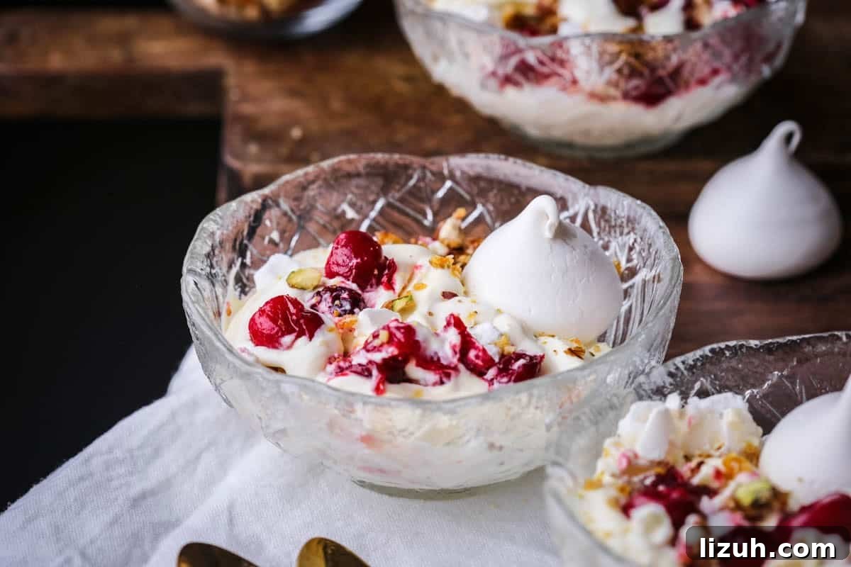 A bowl of Festive Eton Mess.