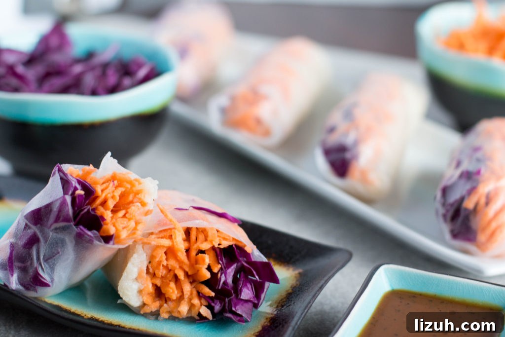 cauliflower rice spring roll