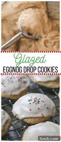 Glazed Eggnog Drop Cookies