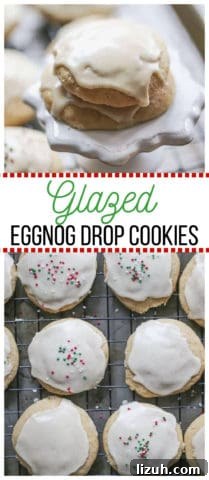 Glazed Eggnog Drop Cookies