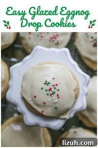 Easy Glazed Eggnog Drop Cookies