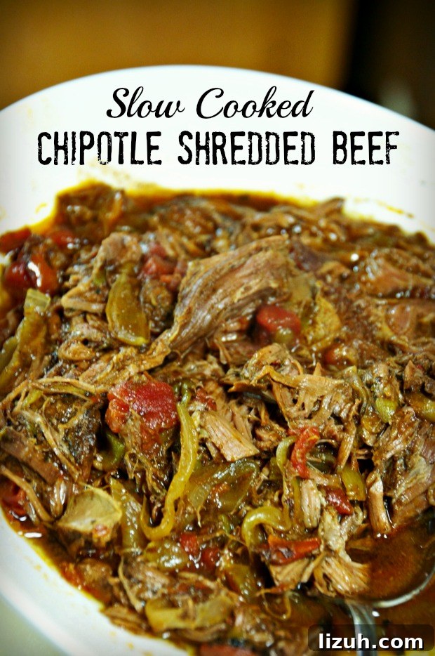 Slow-Cooker Chipotle Shredded Beef Recipe for Tacos and Burritos 7 slow cooked chipotle shredded beef