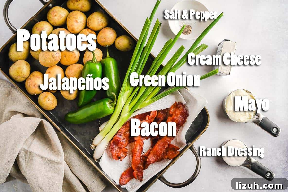 Spicy Jalapeño Popper Potato Salad Recipe 3 Jalapeno Popper Potato Salad Ingredients