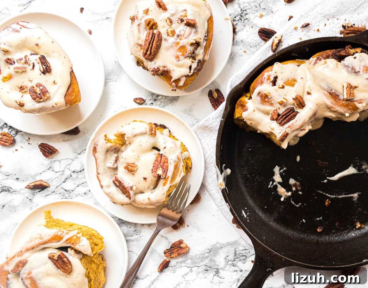 Pumpkin Spice Cinnamon Rolls with Maple Glaze 6 pumpkin spice cinnamon rolls grands