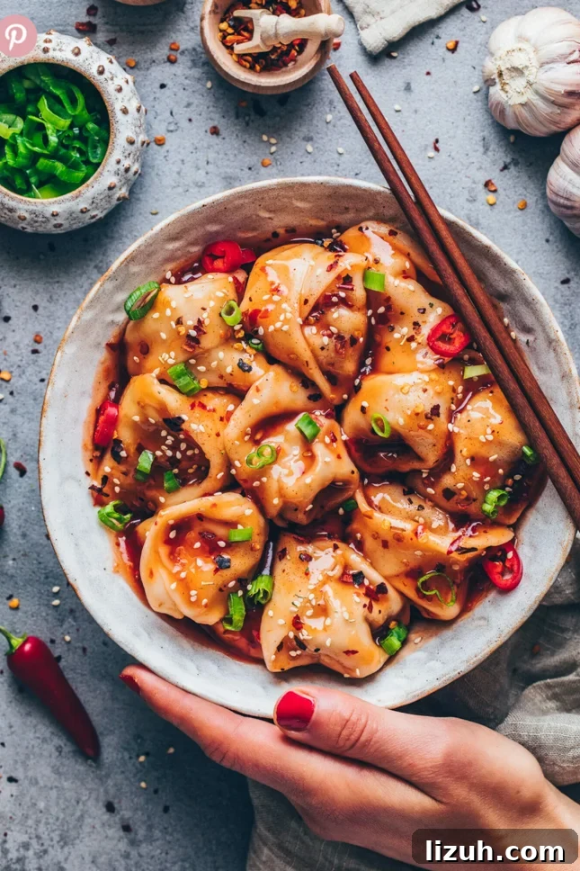29 Authentic Vegan Chinese Recipes for Flavorful Plant-Based Meals 19 Sichuan Spicy Wontons
