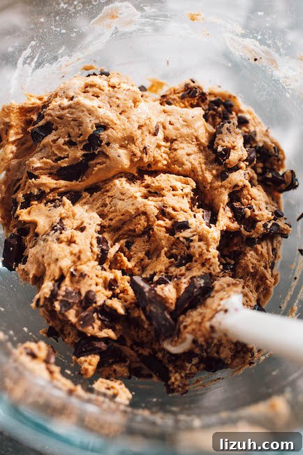 Browned Butter Chocolate Chunk Skillet Cookie Recipe 8 Skillet ready for oven