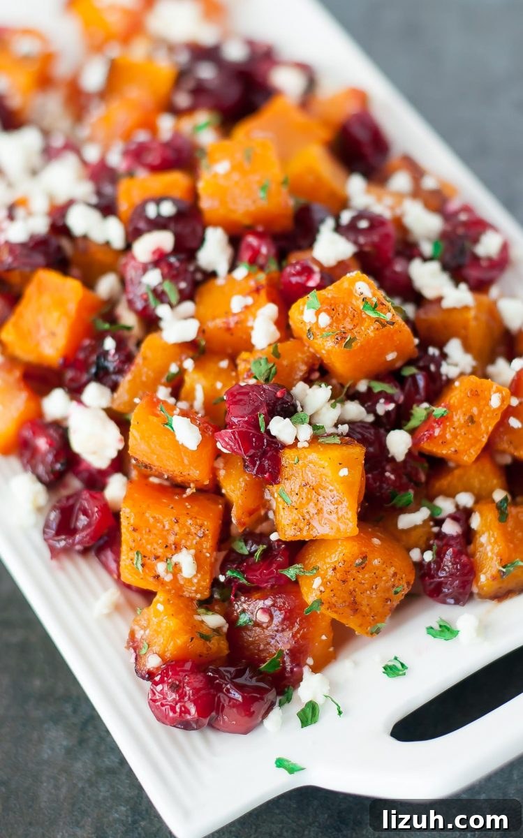 Savory Vegetarian Thanksgiving Menu Ideas for a Memorable Feast 2 Vegetarian Thanksgiving Recipes - Honey Roasted Butternut Squash with Cranberries and Feta