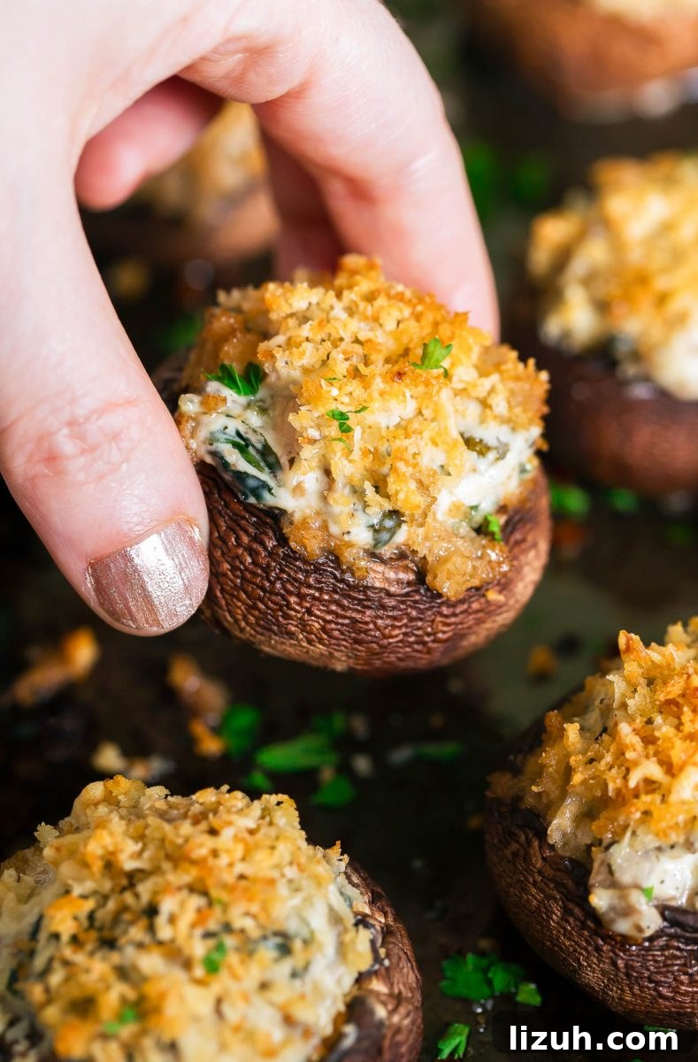 Savory Vegetarian Thanksgiving Menu Ideas for a Memorable Feast 4 Cheesy Spinach Stuffed Mushrooms
