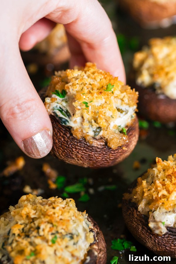 Savory Vegetarian Thanksgiving Menu Ideas for a Memorable Feast 8 Cheesy Spinach Stuffed Mushrooms