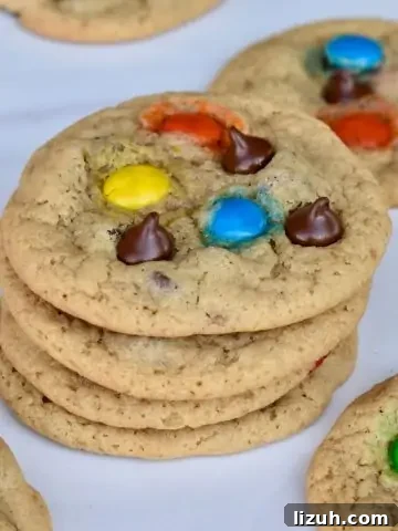 M&M Chocolate Chip Cookies.