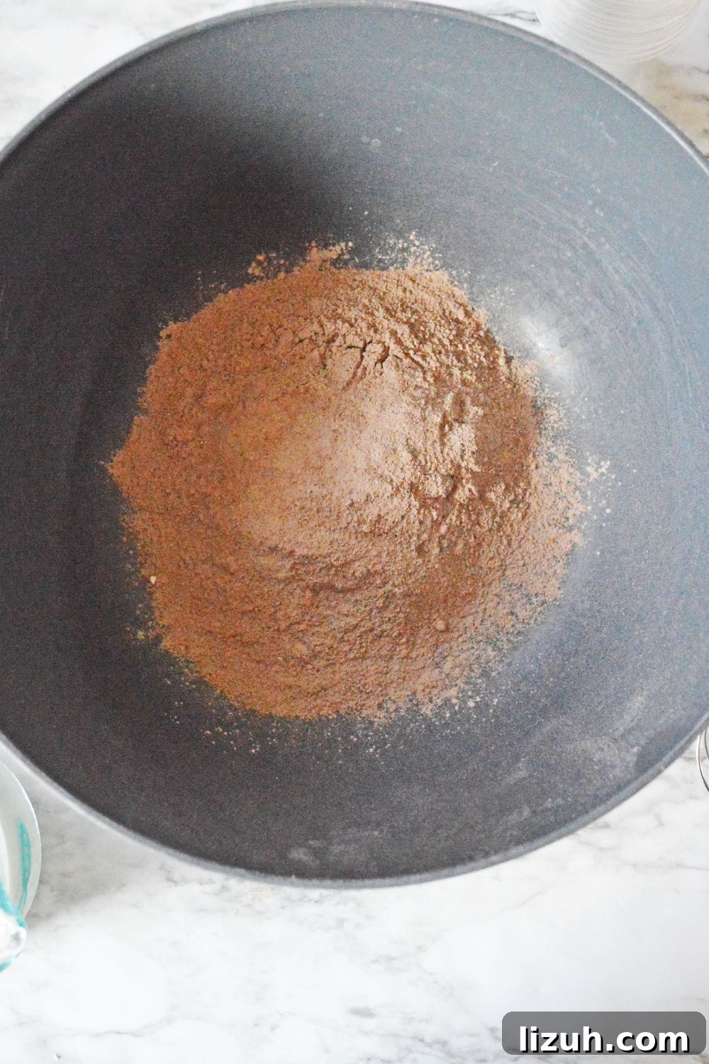 dry pudding mixture in a bowl on table