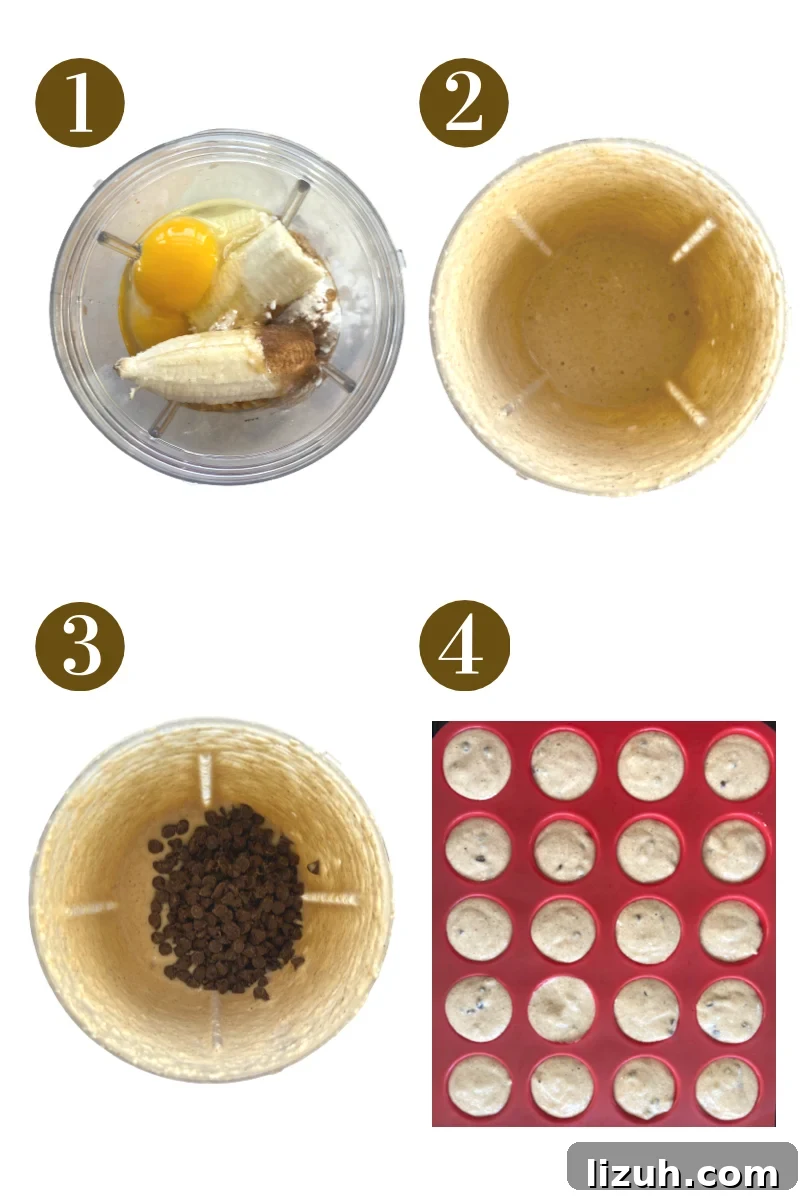 Chocolate Chip Oat Muffins Recipe – Moist, Homemade Morning Muffins 4 Steps to make chocolate chip oat muffins. Specifics provided in recipe card.