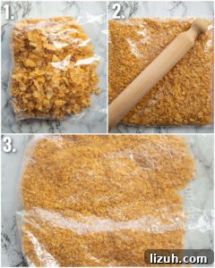 how to crush cornflakes 3 step by step photos showing how to crush cornflakes