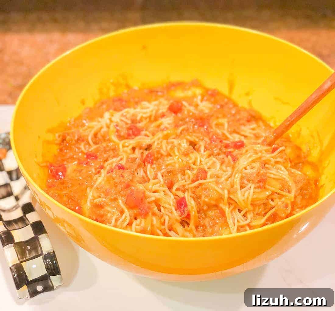 pre-bake fiesta spaghetti