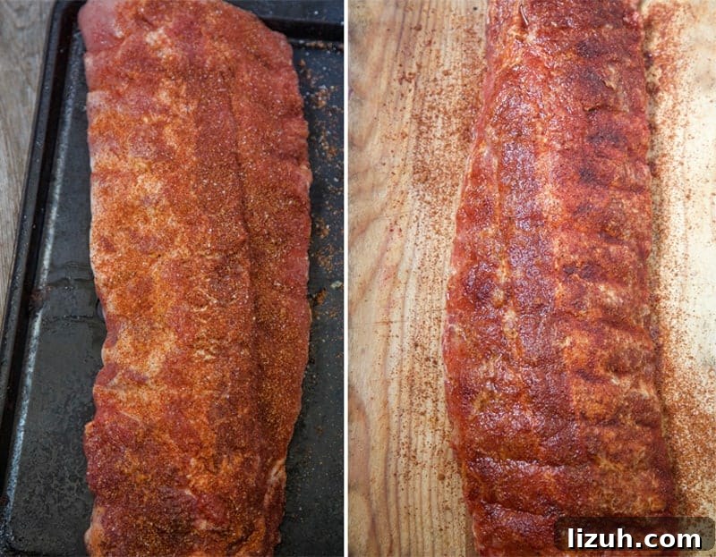 Blueberry Bourbon Glazed Baby Back Ribs Recipe 6 Dry rub on smoked ribs