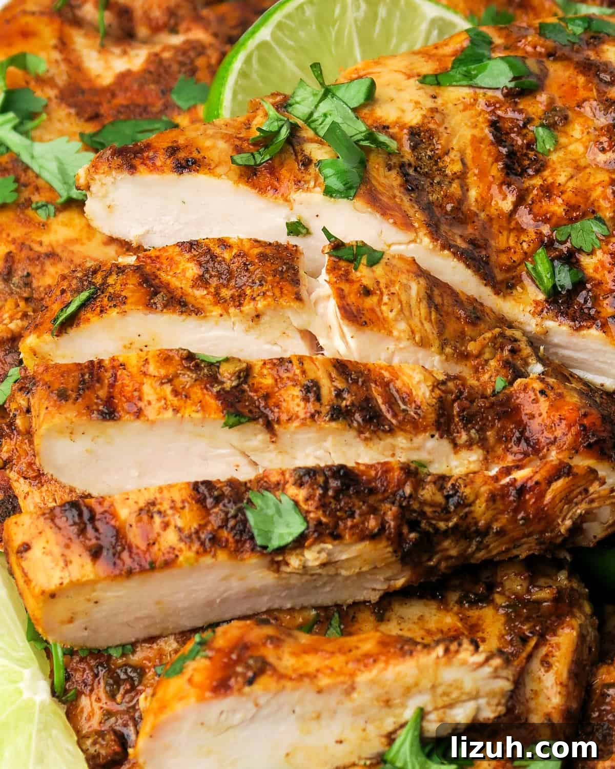 sliced Pollo Asado {Mexican Marinated Grilled Chicken}