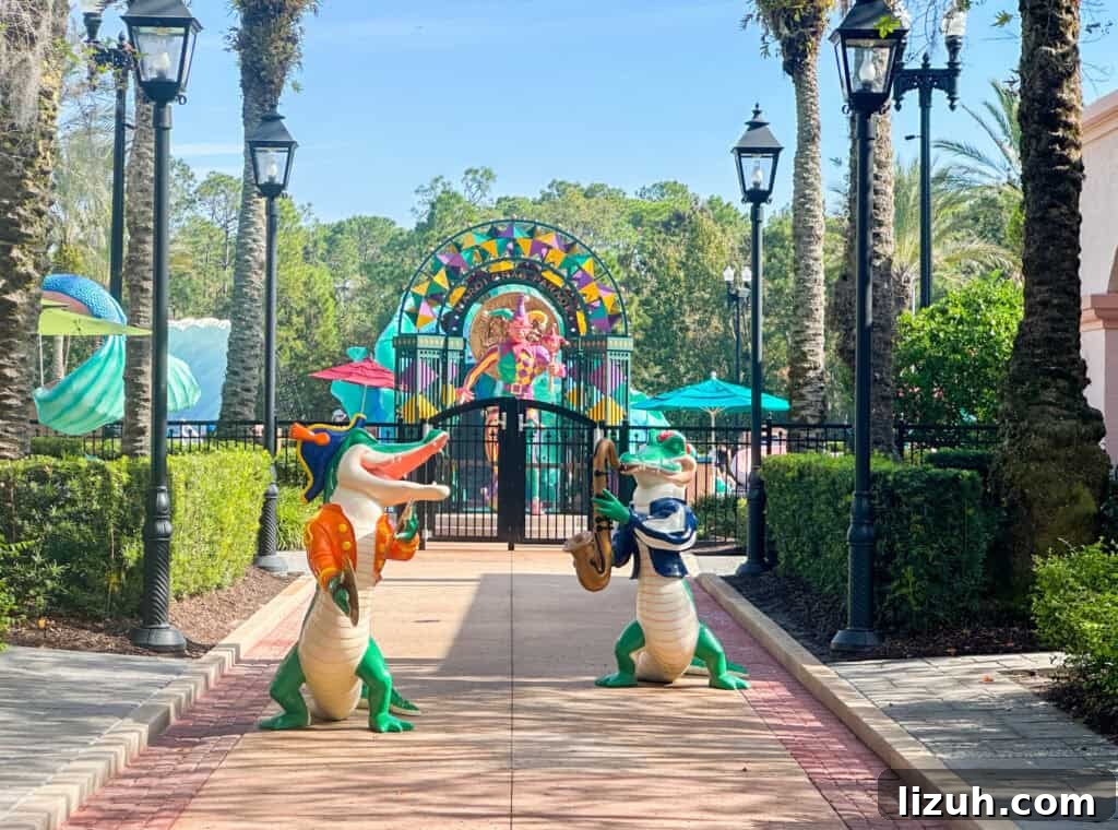 Disney's Port Orleans Resort – French Quarter: Guide & Tips 11 some of the Mardi Gras inspired Jazz characters at the French Quarter.