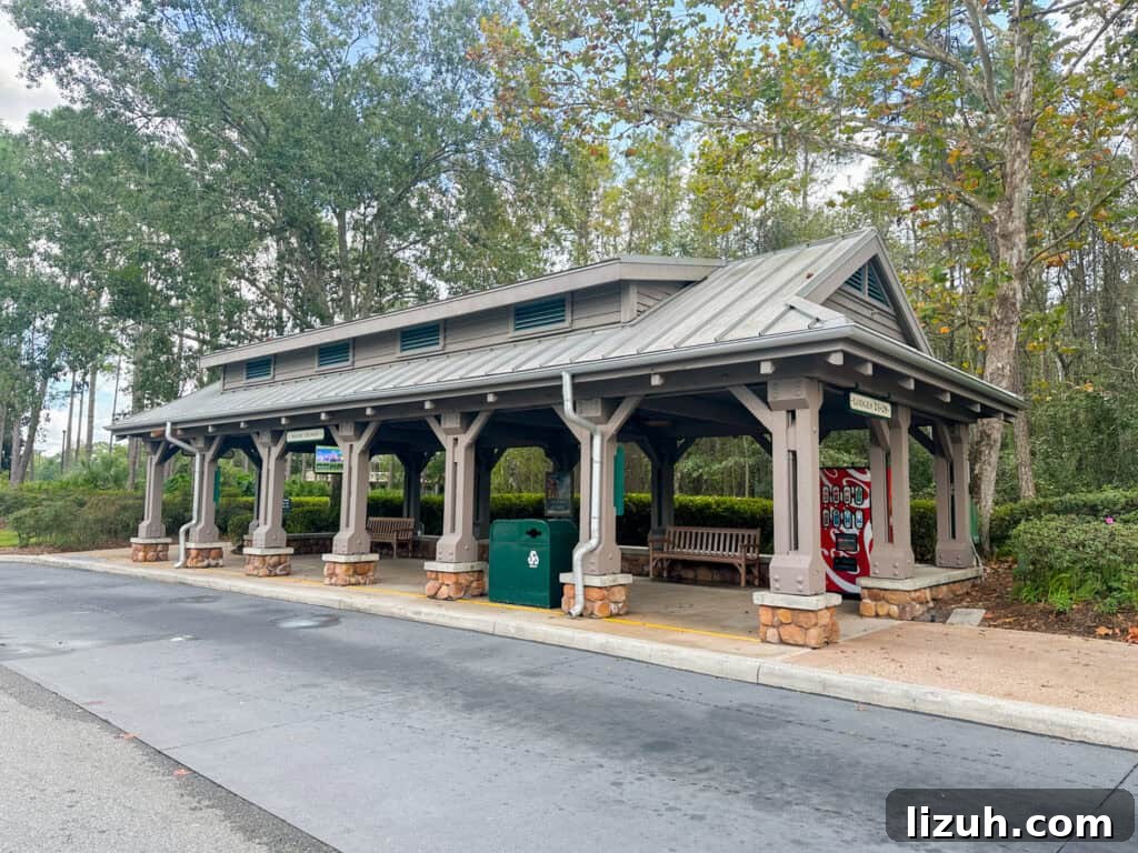 Disney's Port Orleans Resort – French Quarter: Guide & Tips 7 Bus pick up spot at the French Quarter.
