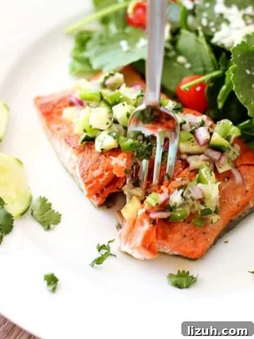 Pan Seared Salmon With Cucumber Salad