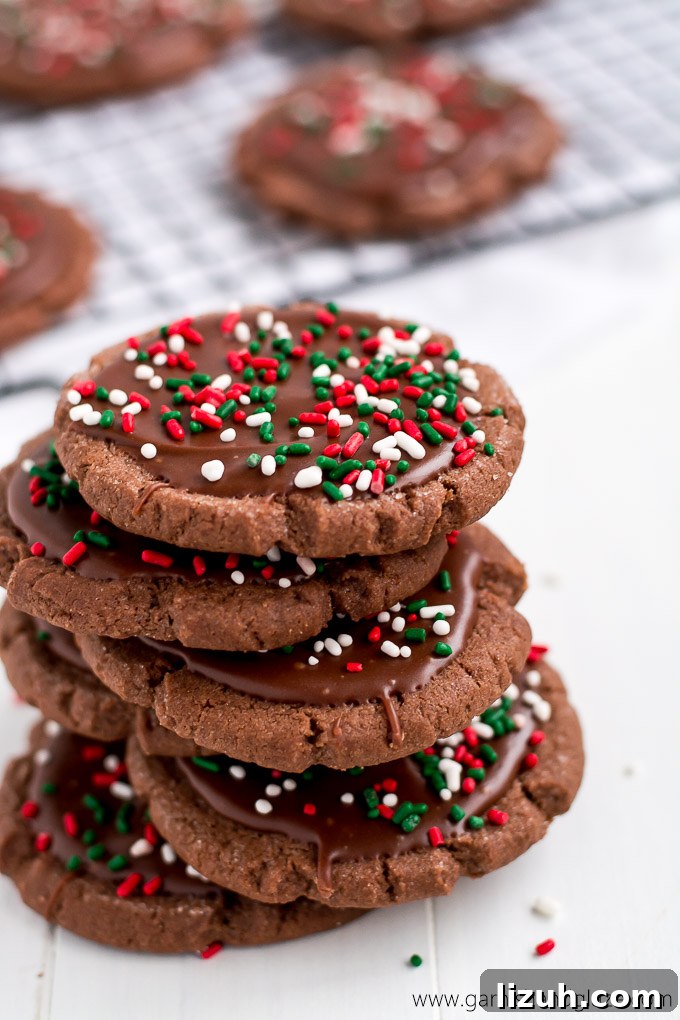 Chocolate-Frosted Christmas Cookies: Classic Holiday Cookie Recipe 2 Chocolate Frosted Christmas Cookies are the perfect chocolately treat to add to your Christmas cookie plate!