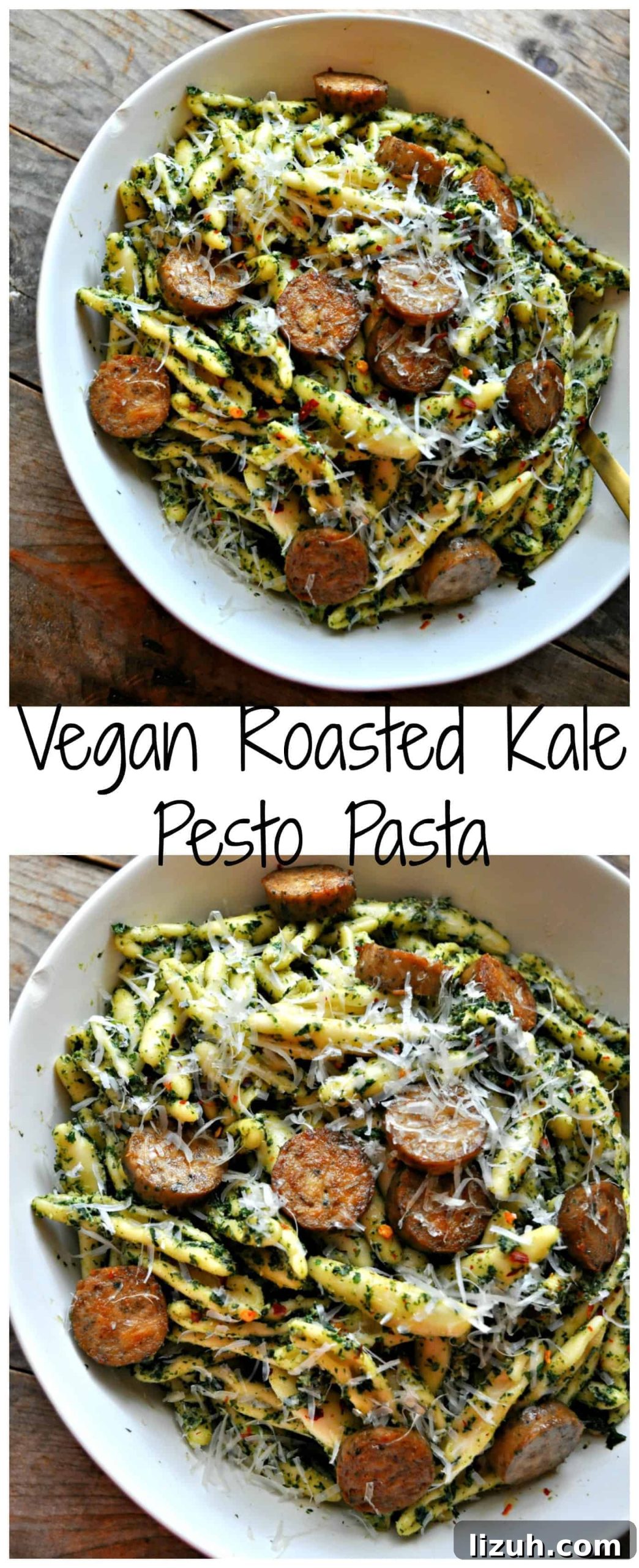 Roasted Kale Pesto Pasta with Toasted Pine Nuts (Vegan) 7 img 6398 7 scaled
