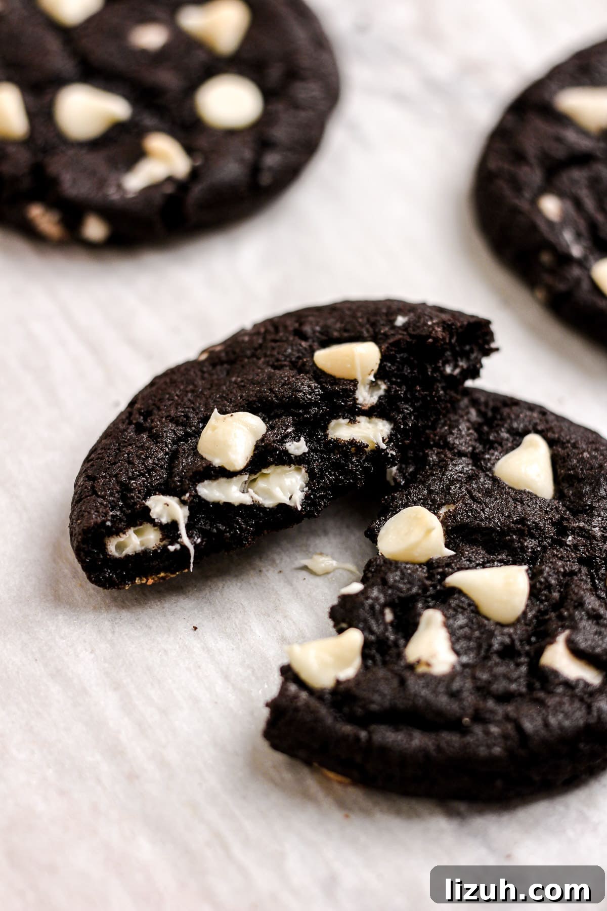 Baked inside out cookies on a cooling rack