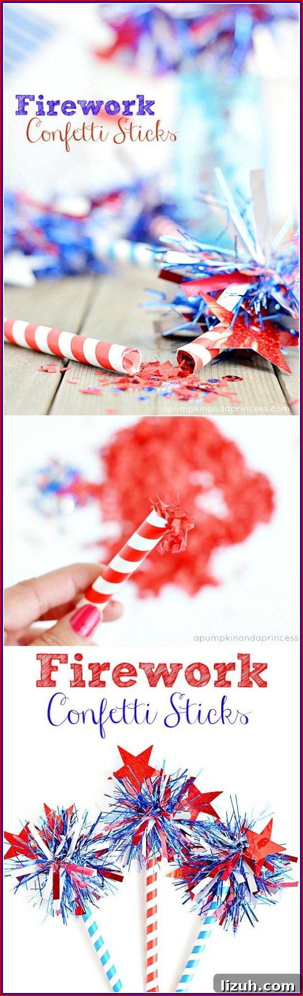 How to make confetti sticks tutorial
