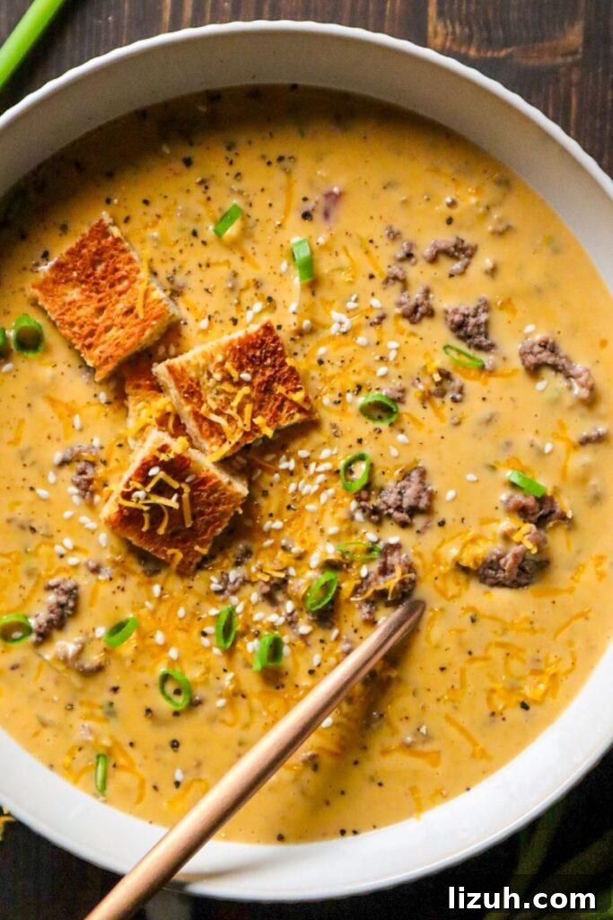 One-Pot Creamy Big Mac Cheeseburger Soup Recipe 4 big mac style cheeseburger soup
