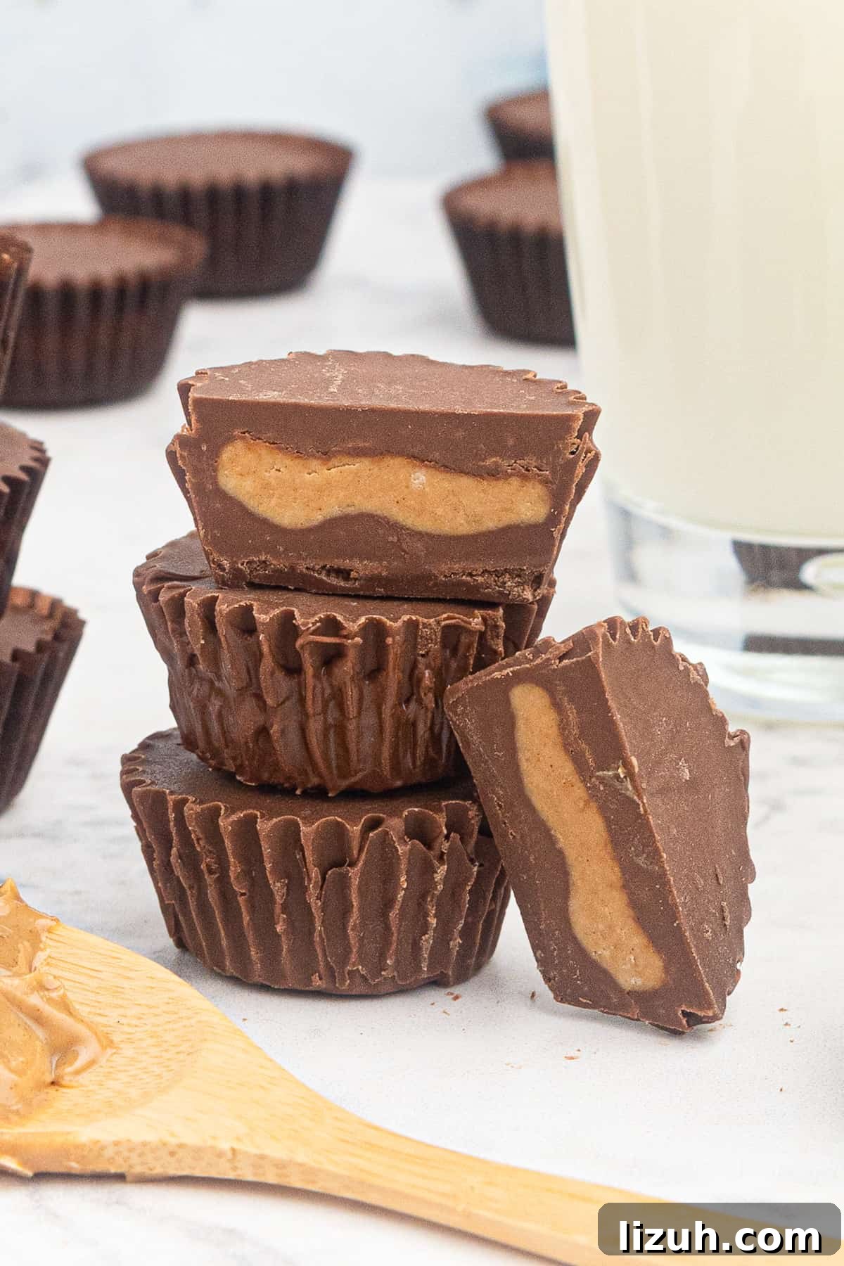 4 homemade peanut butter cups