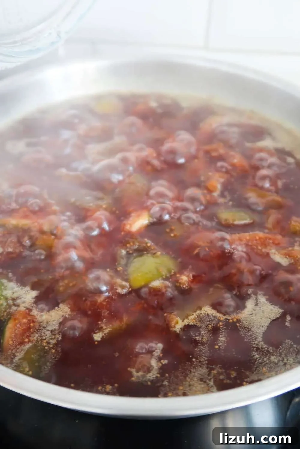 making the fig jam