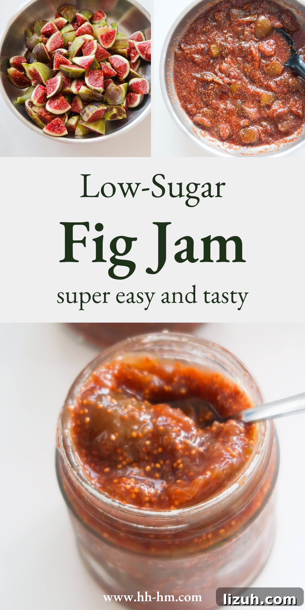 Learn how to make fig jam without adding a ton of sugar! Making jam from fresh figs requires a large pan, patience and this easy recipe.