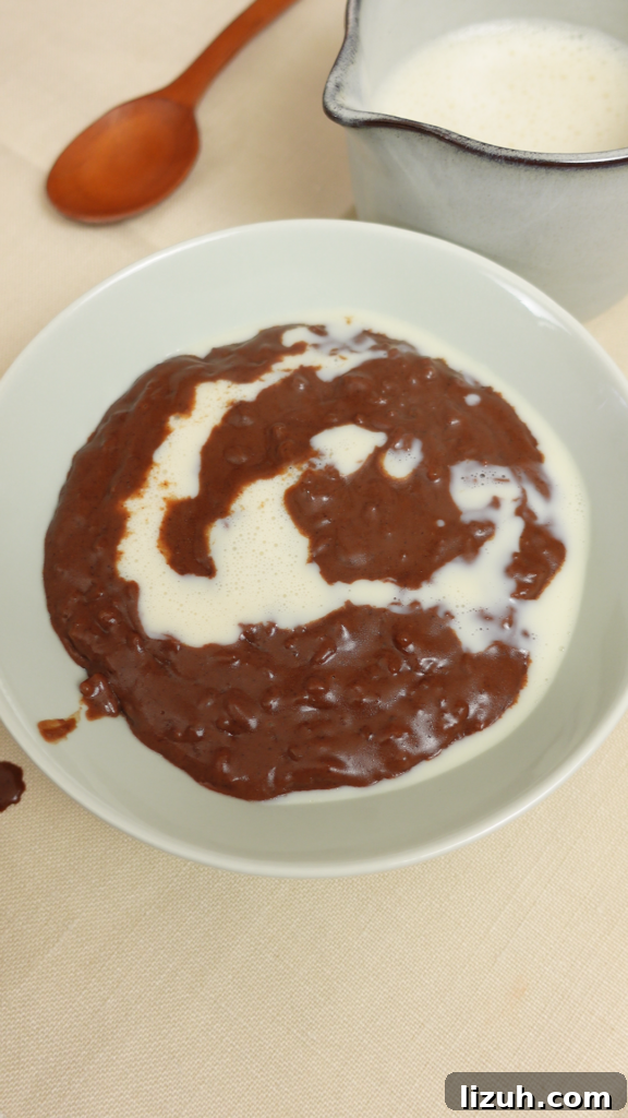 Authentic Filipino Champorado: Chocolate Rice Porridge Recipe 6 Champorado in a bowl