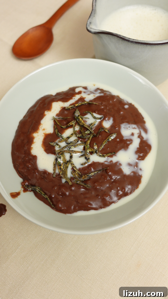 Authentic Filipino Champorado: Chocolate Rice Porridge Recipe 7 Close-up champorado