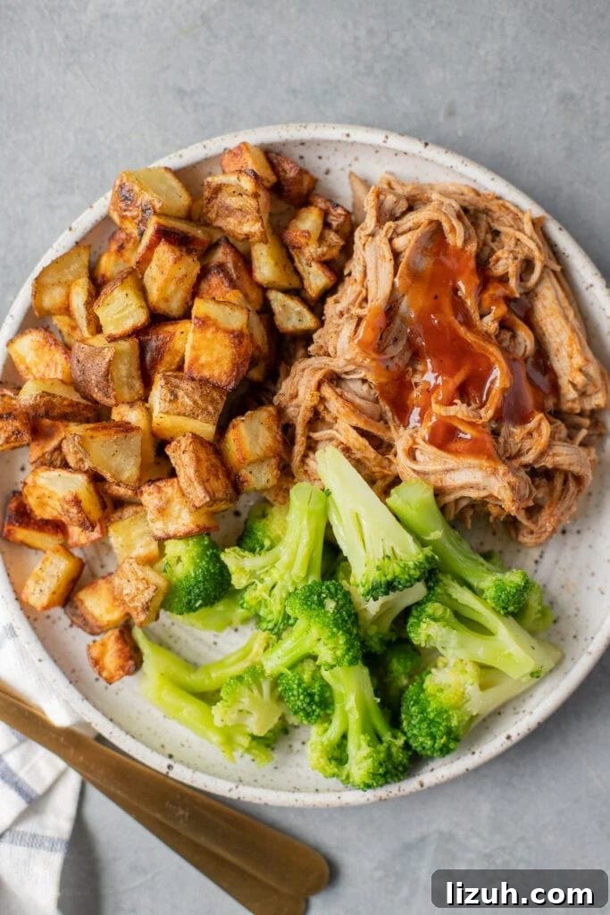31 High-Protein Slow Cooker Recipes for Meal Prep and Weight Loss 25 pulled pork with vegetables