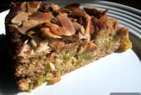 Polenta, Ginger & Almond Rhubarb Cake with Warm Spices