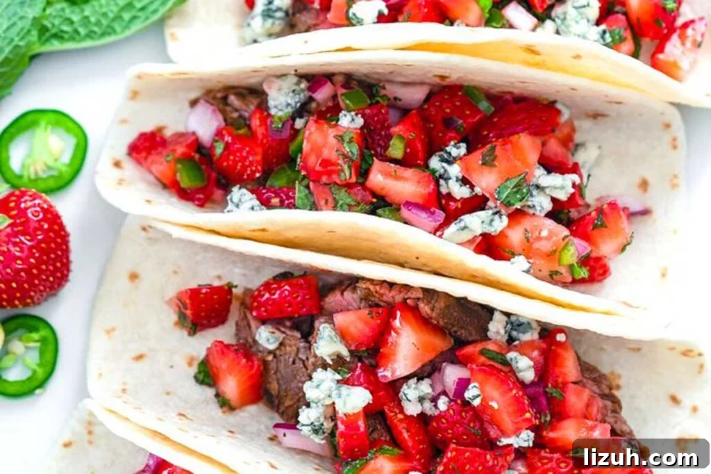 27 Delicious Taco Recipes for Any Night of the Week 16 Steak tacos with strawberry salsa.