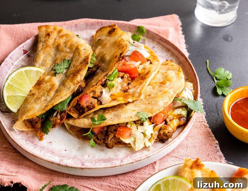 27 Delicious Taco Recipes for Any Night of the Week 5 A plate full of turkey tacos.